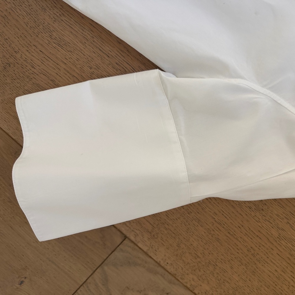 The Row White Cotton Button Down Shirt Size 4 Minimal Luxury Classic - Picture 12 of 15
